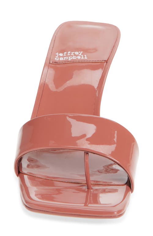 Jeffrey Campbell Capture Slide Sandal In Bright Blush Patent