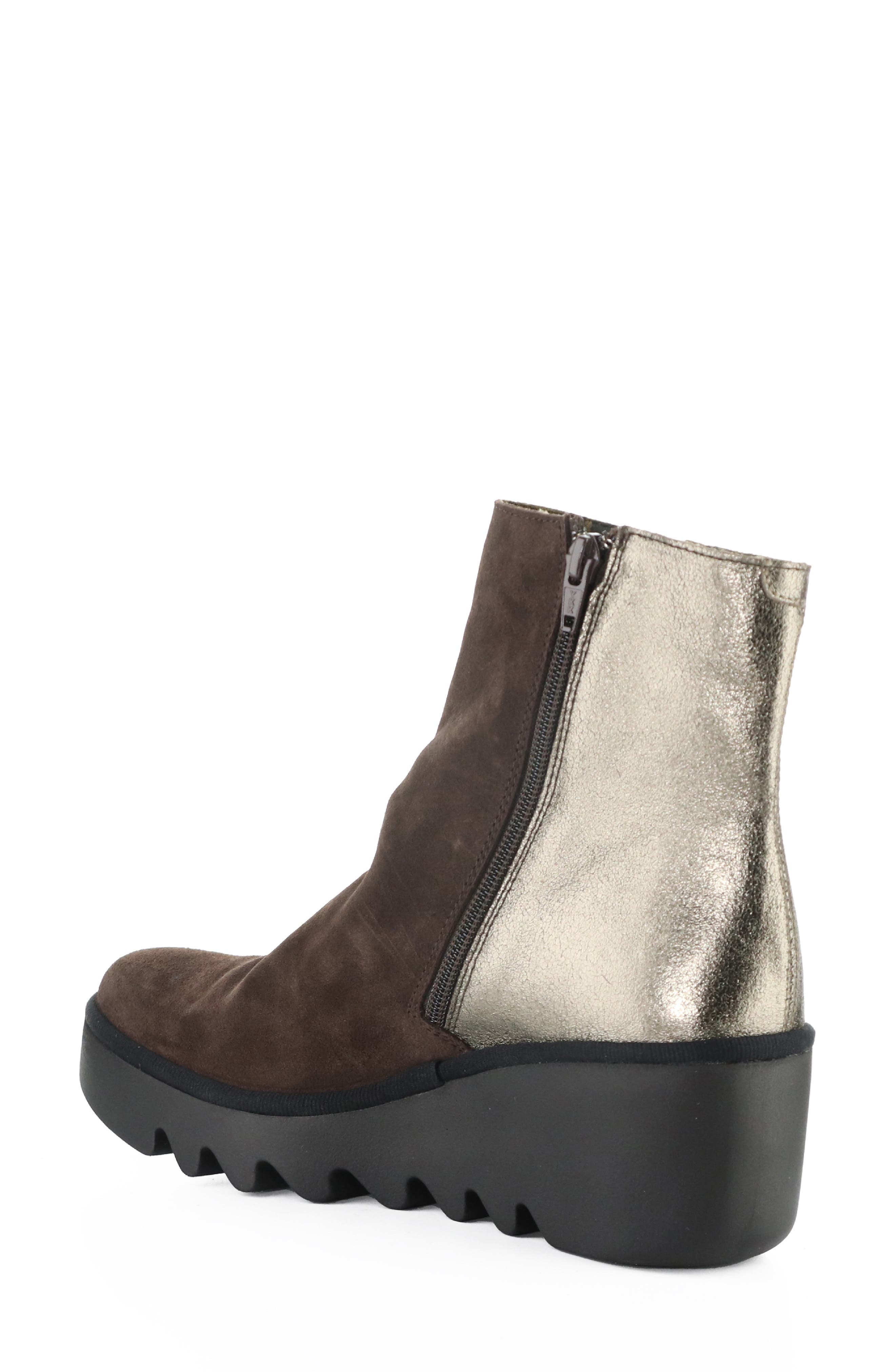Baan Platform Wedge Bootie, Alternate, color, EXPRESSO/ GOLD