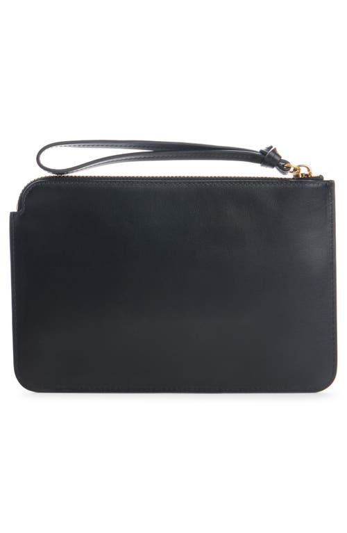 Isabel Marant Oskan Stud Leather Flat Pouch In Black
