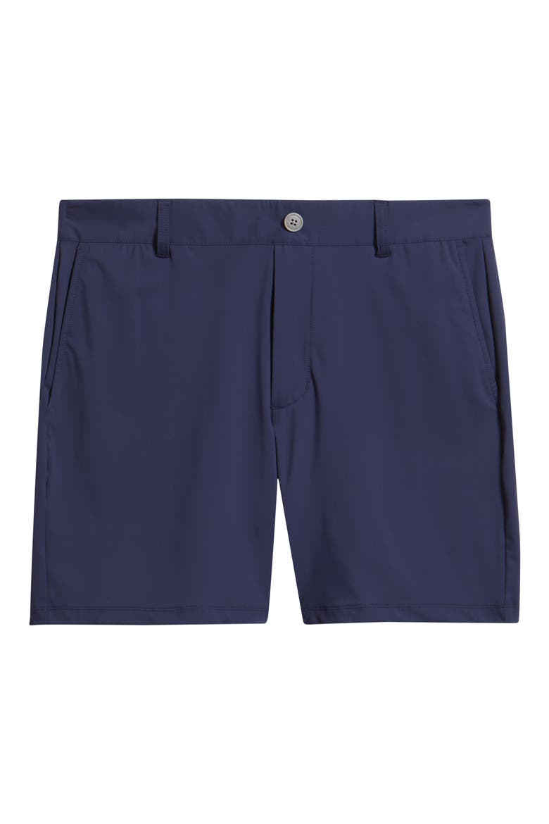 Fusionn Stretch Nylon Chino Shorts, Alternate, color, NAVY