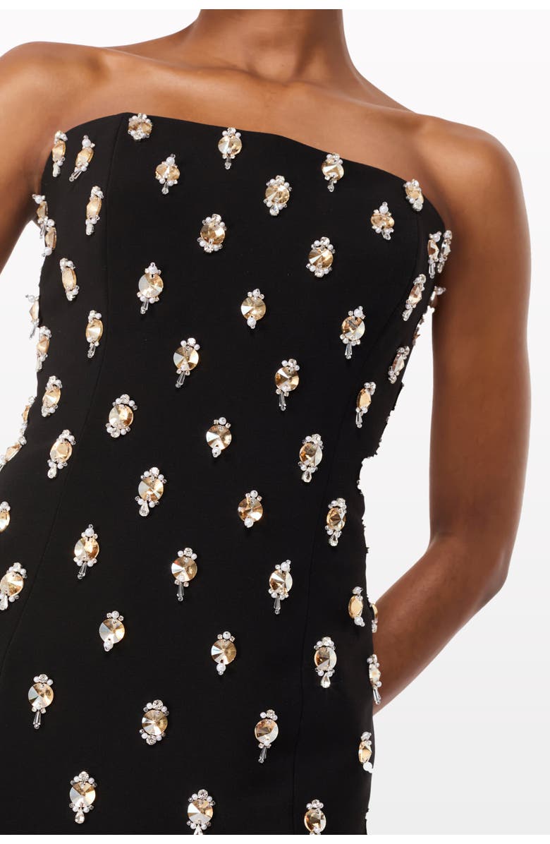 Jenny Packham Snowdrop Embellished Strapless Maxi Dress, Alternate, color, Liquorice