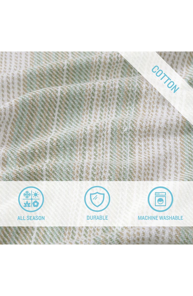 Tommy Bahama Sandy Shore Stripe Throw Blanket, Alternate, color, Sage Green