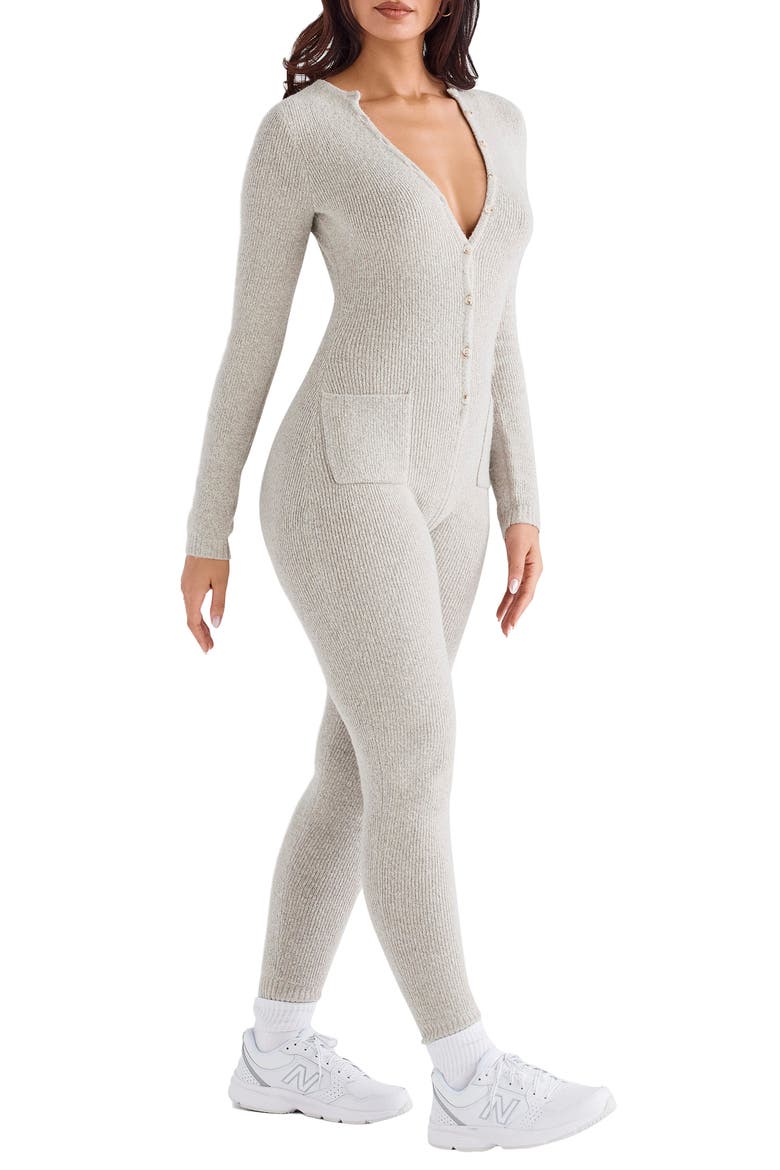 Tiggy Ribbed Lounge Jumpsuit, Alternate, color, OPAL