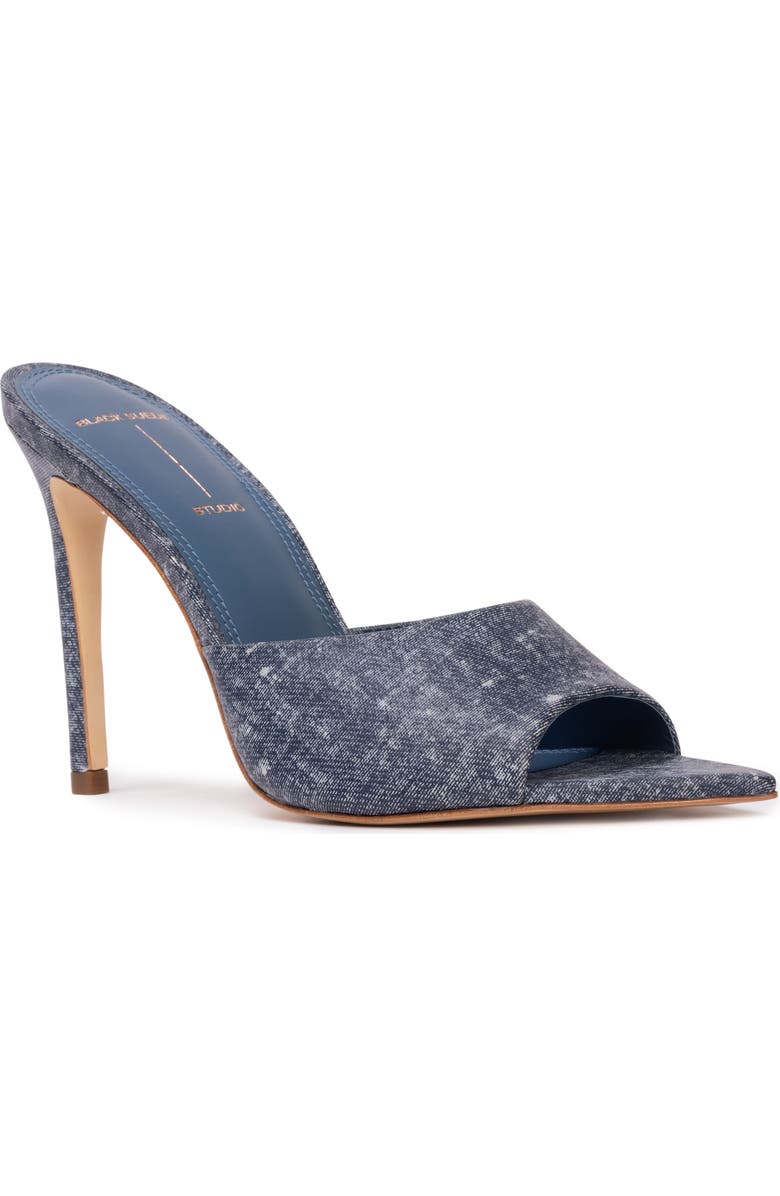 BLACK SUEDE STUDIO Bella Pointed Toe Slide Sandal, Main, color,