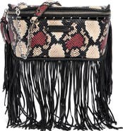 Longchamp Snake Embossed Leather Belt Bag