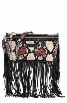 Longchamp Snake Embossed Leather Belt Bag