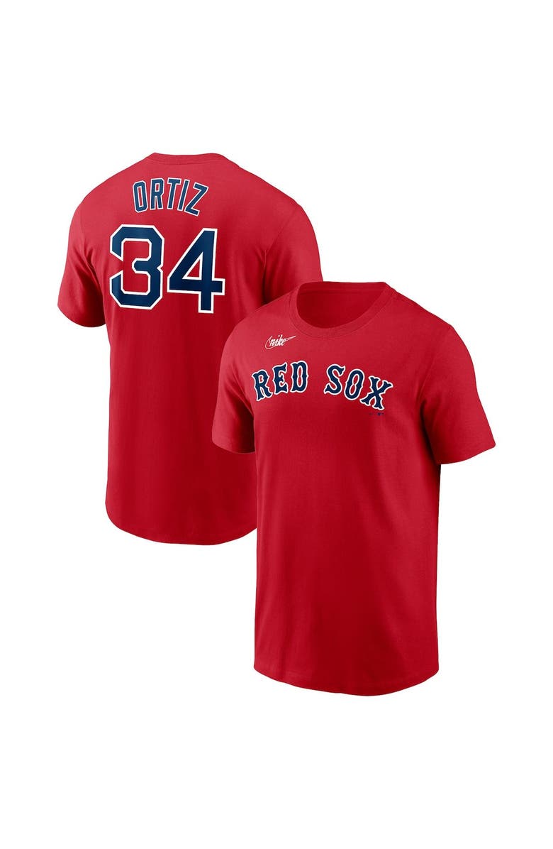 Nike Men's Nike David Ortiz Red Boston Red Sox Name & Number T-Shirt, Main, color, Red