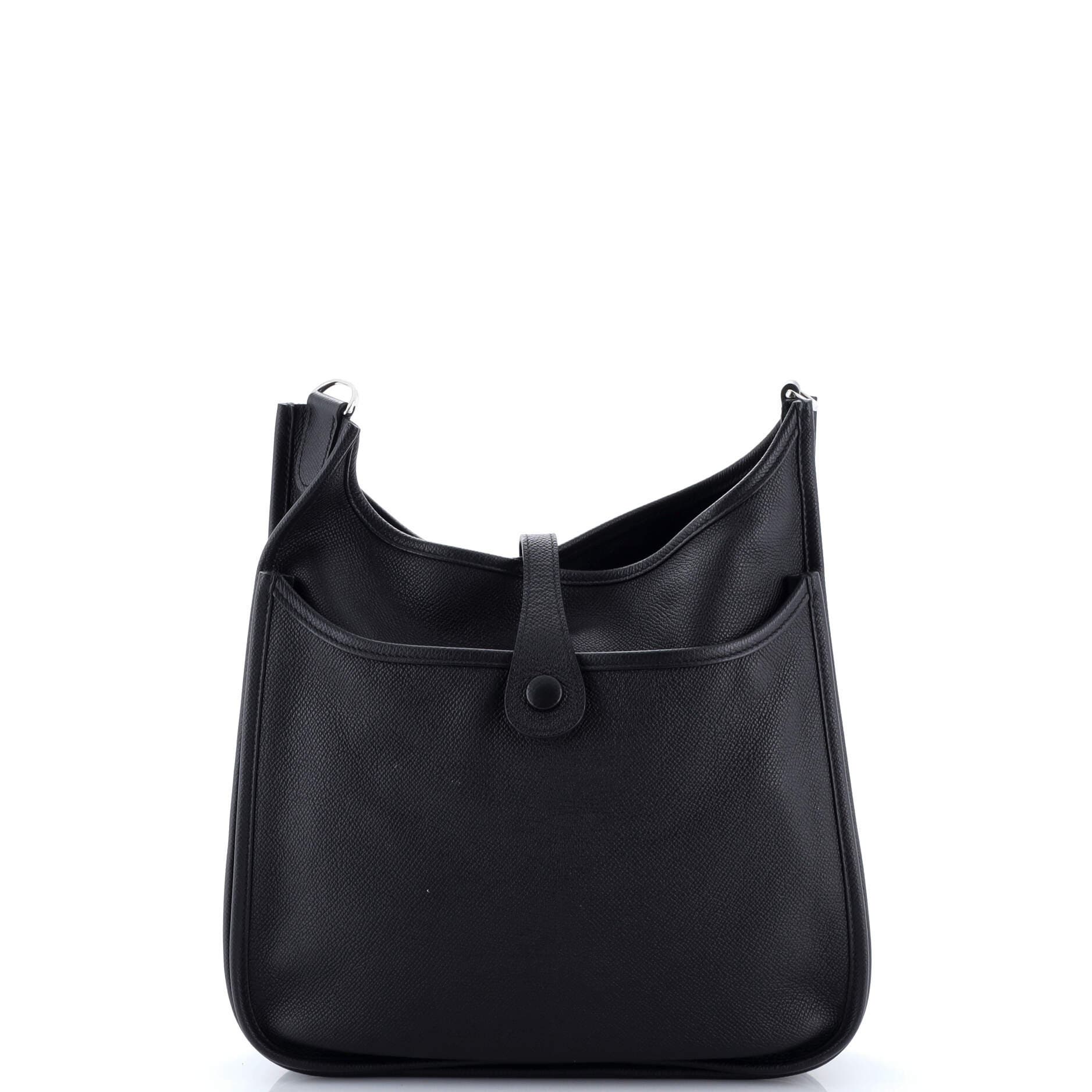 Pre-Owned Hermes Evelyne Bag Gen III Epsom PM, Alternate, color, Noir