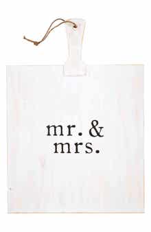 Mud Pie Mr. & Mrs. Square Serving Board