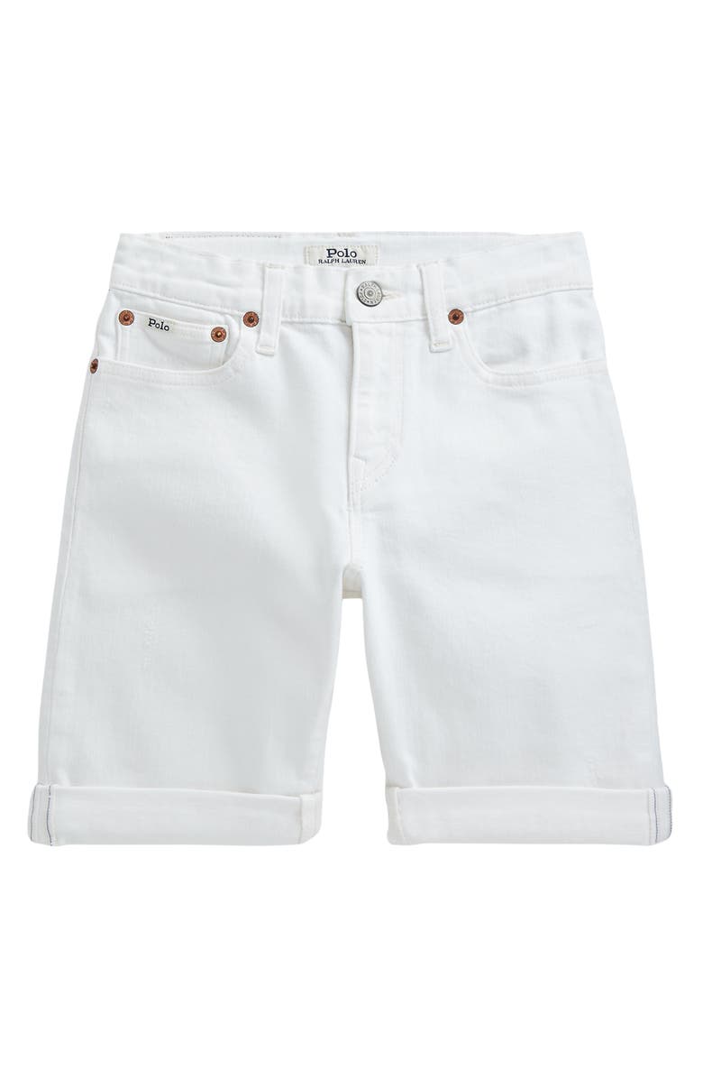 Polo Ralph Lauren Kids' Cotton Stretch Denim Shorts, Main, color,