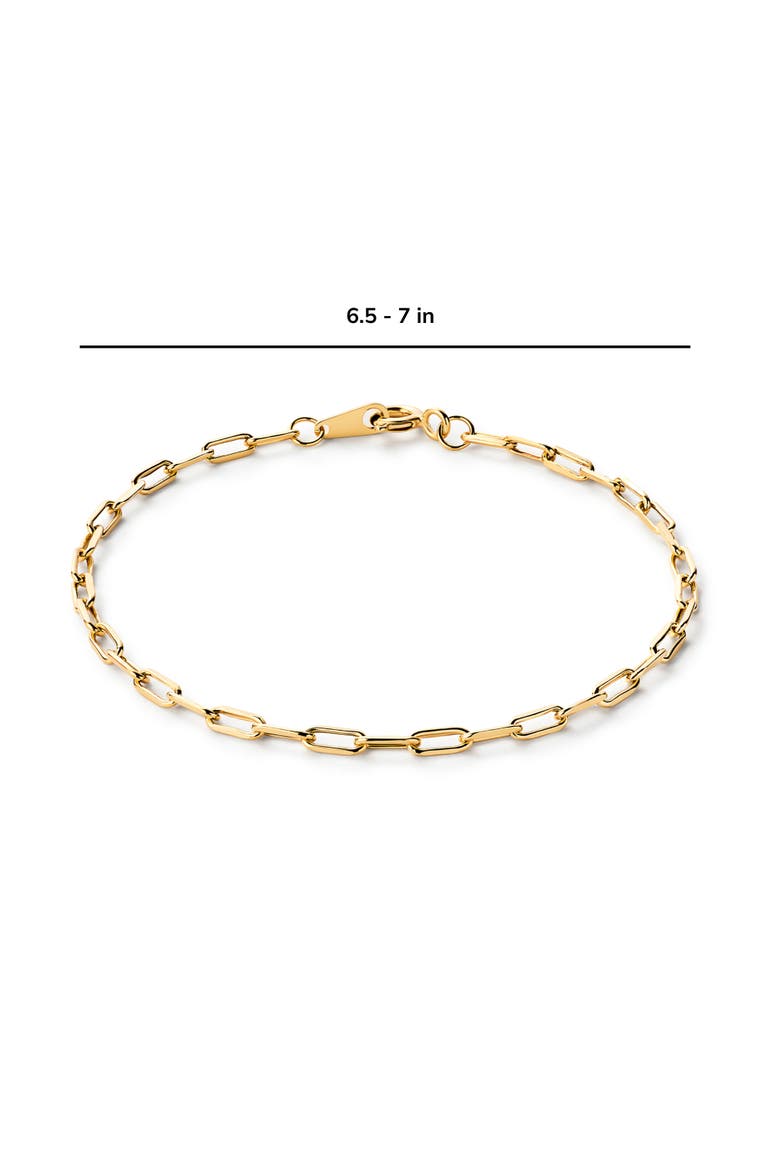 Solid Yellow Gold - Medium Paperclip Bracelet, Alternate, color, Gold