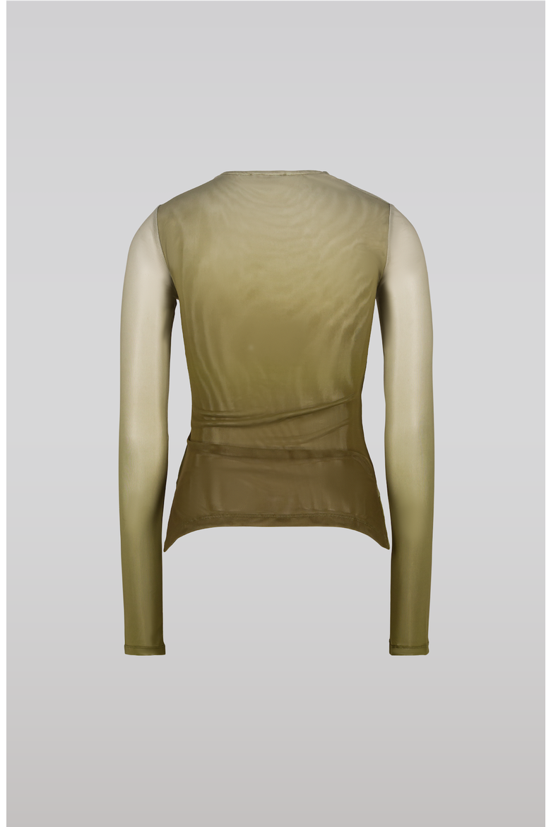 Gradient Mesh Top, Alternate, color, Olive Green Gradient