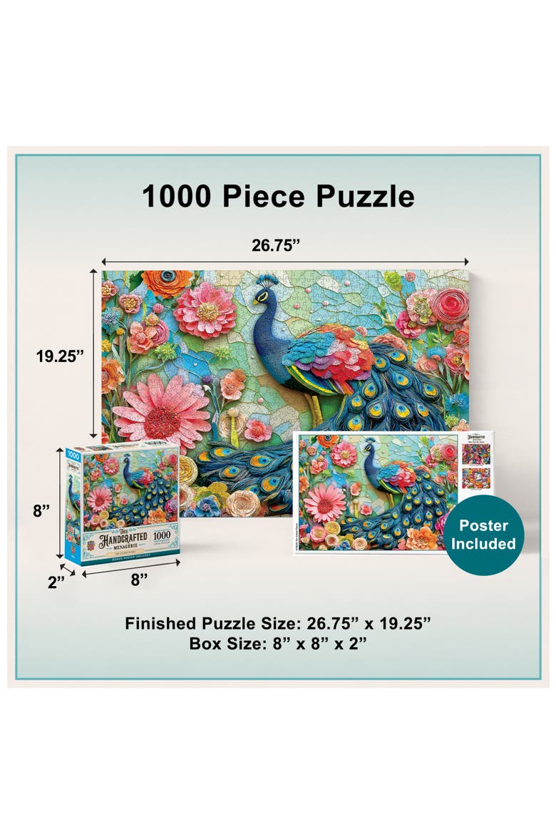 The Gilded Plume 1000 Piece Puzzle, Alternate, color, Multicolor