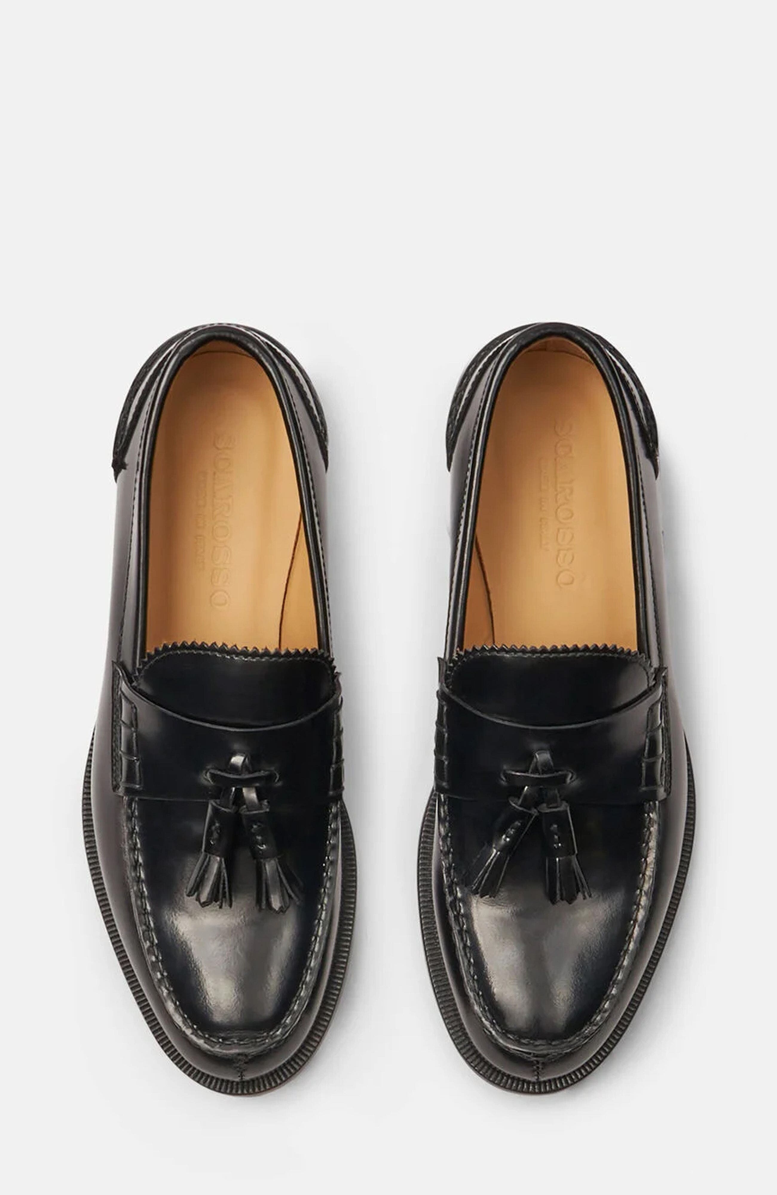 SCAROSSO Ralphine Loafers, Alternate, color, Black - Brushed Calf