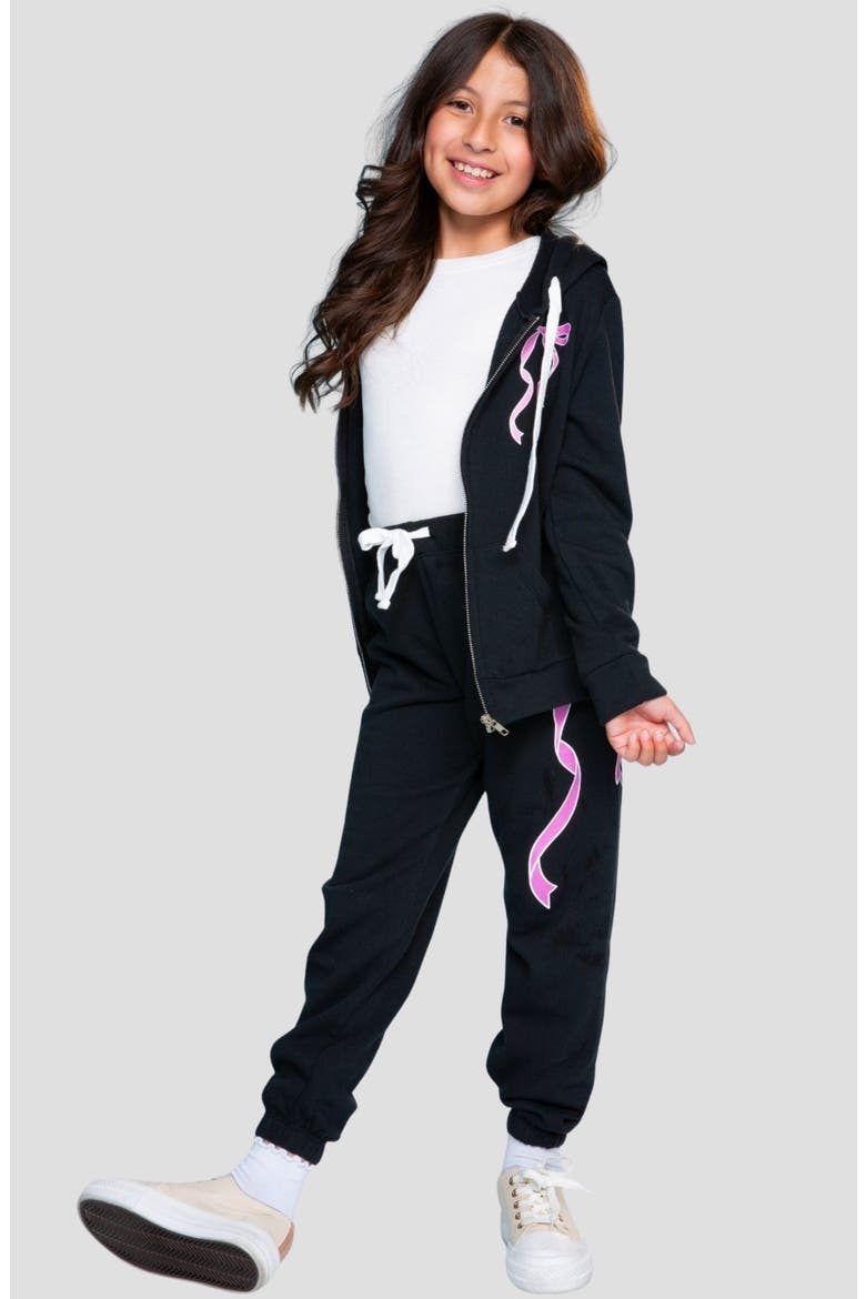 Kids' Soft Zip Hoodie, Alternate, color, BLK MULTI