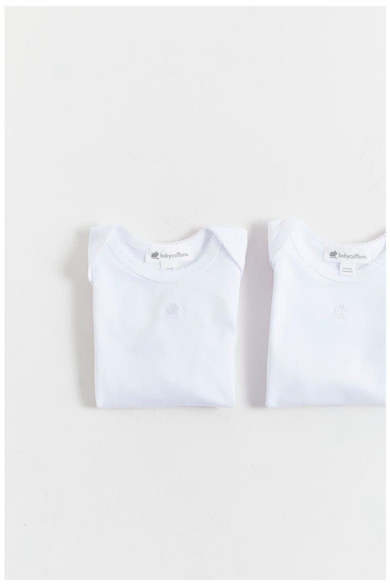 Logo Long Sleeve Bodysuit 2-Pack for Infant, Alternate, color, White