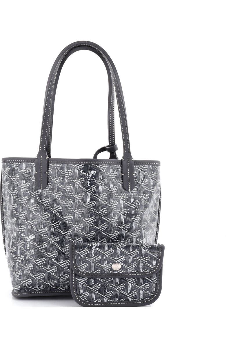 Pre-Owned Goyard Anjou Reversible Tote Coated Canvas Mini, Alternate, color, Gray