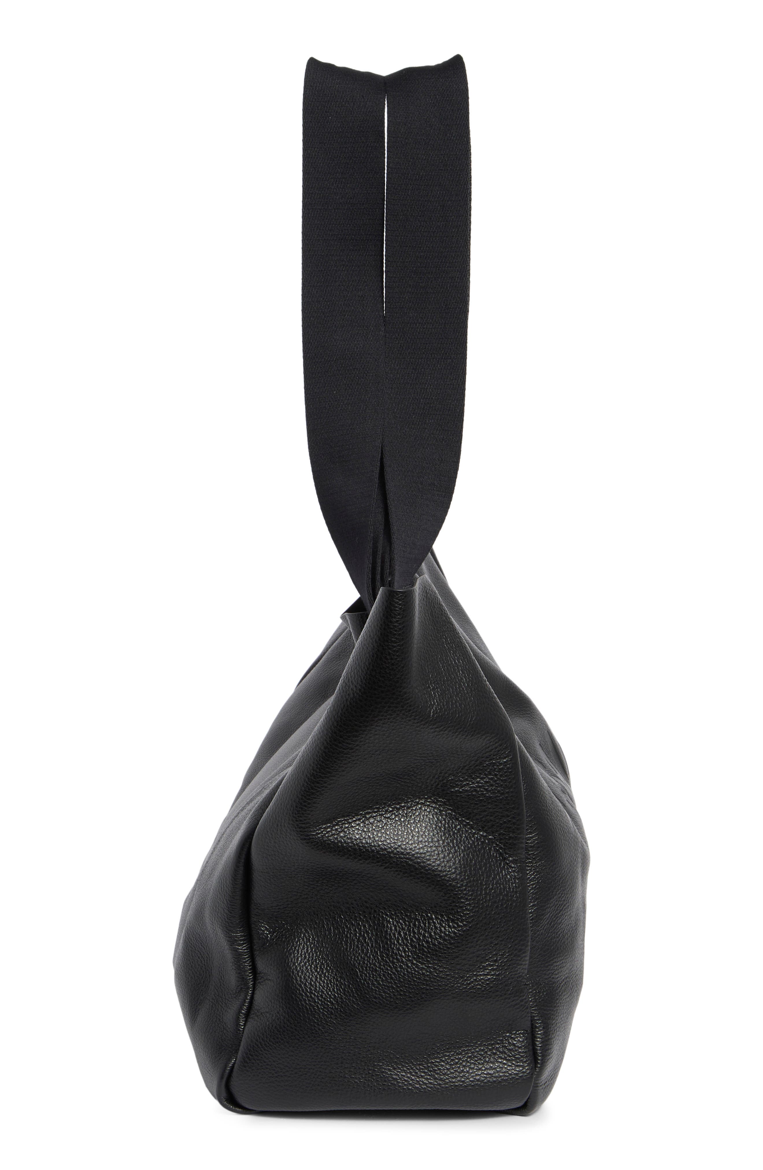 Izzy Leather Tote, Alternate, color, BLACK