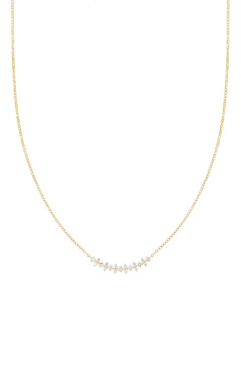 Rita 18K Yellow Gold Diamond Bar Necklace