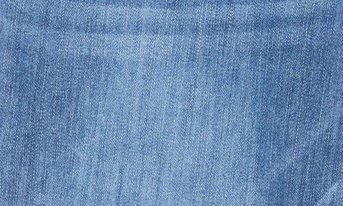 Democracy Double Fray Hem Kick Flare Jeans In Mid Blue Artisinal