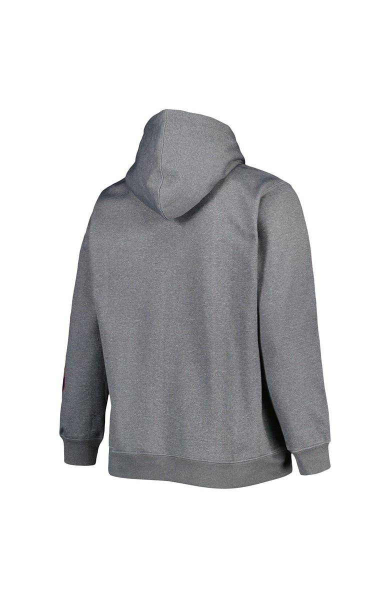 PROFILE Women's Heather Charcoal New England Patriots Plus Size Fleece Full-Zip Hoodie Jacket, Alternate, color, 