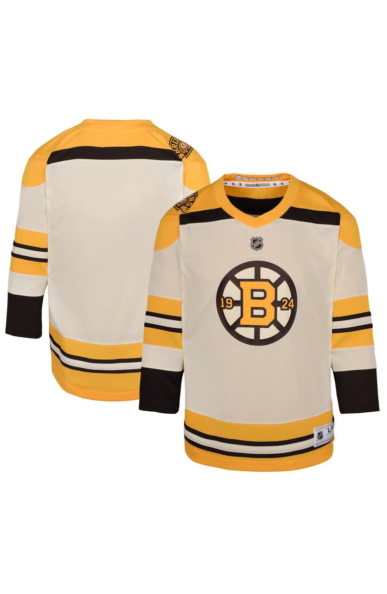 Outerstuff Toddler  Cream Boston Bruins 100th Anniversary Replica Jersey, Main, color, 