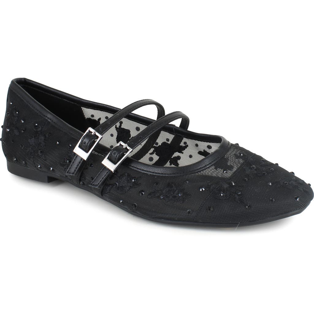Reaction Kenneth Cole Malibu Nites Mary Jane Flat In Black