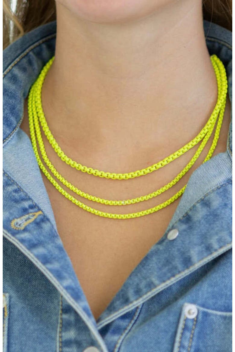 Triple Strand Neon, Alternate, color, Yellow