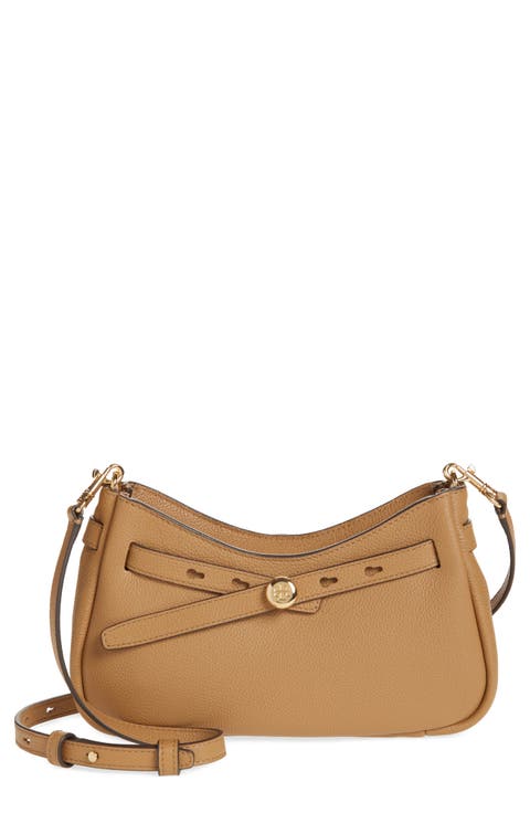 Romy Zip Top Leather Crossbody Bag
