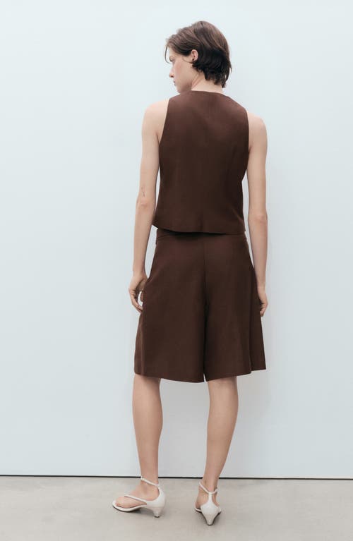 Mango Bermuda Shorts In Brown
