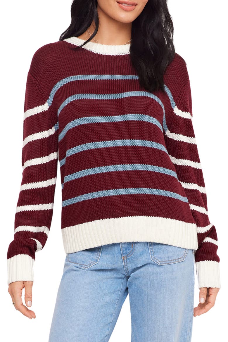 Striped Crewneck Sweater, Main, color, MULTI COLOR