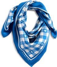 COACH Gingham Play Silk Scarf
