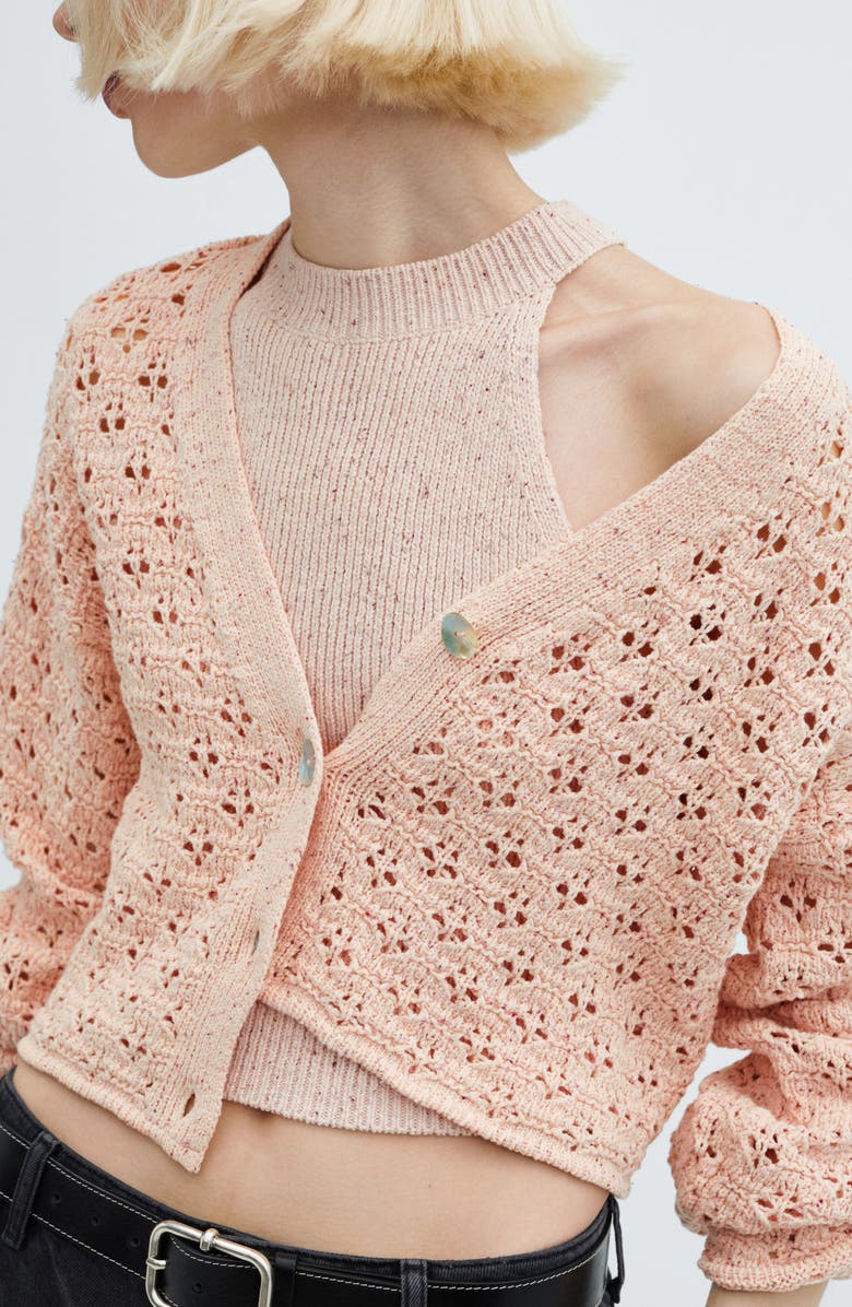 MANGO Open Stitch Cardigan, Alternate, color, 