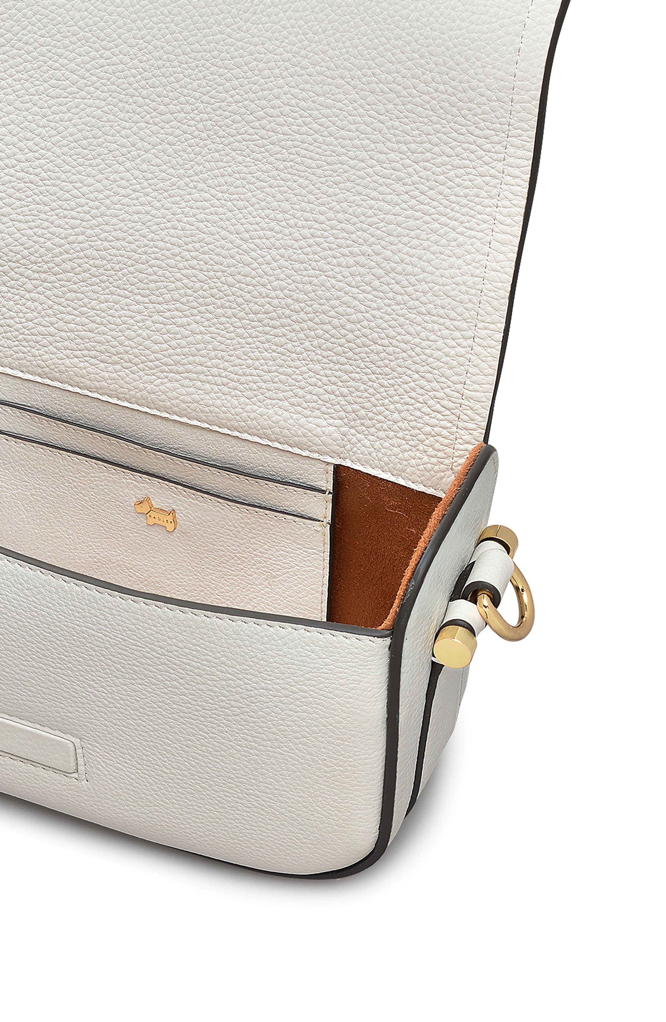 Radley Bathurst Mews Cutwork Floral Shoulder Bag, Alternate, color, Chalk