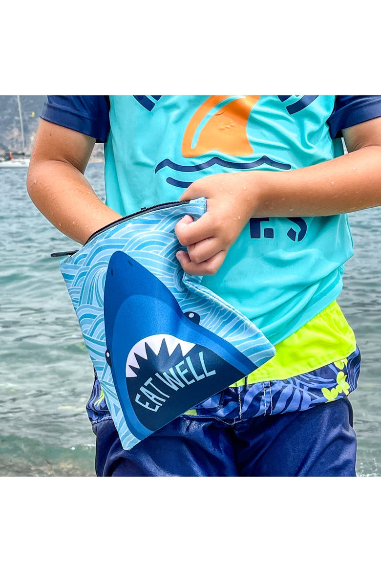 Reusable Sandwich Bags - Insulated, Washable, Eco-Friendly Fabric Pouches for Snacks, Wraps & Lunches, Alternate, color, Shark and Funny Monsters