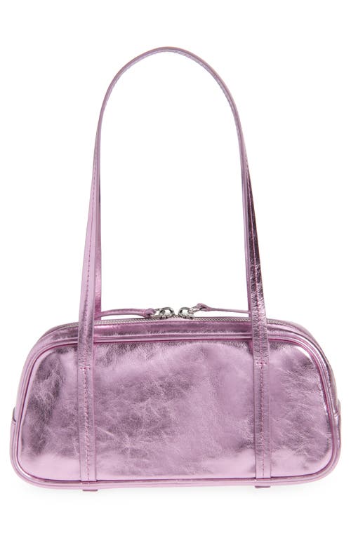 Sandy Liang Twin Metallic Leather Shoulder Bag In Metallic Pink