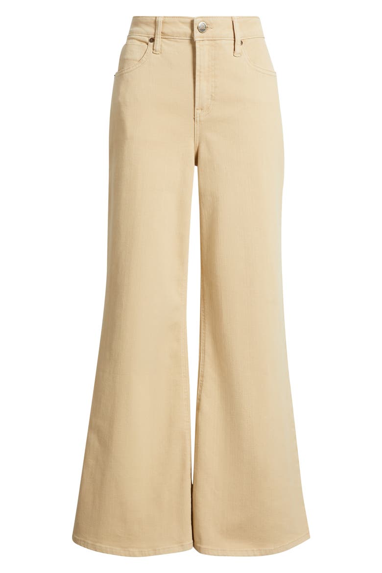 High Waist Flare Jeans, Alternate, color, LATTE