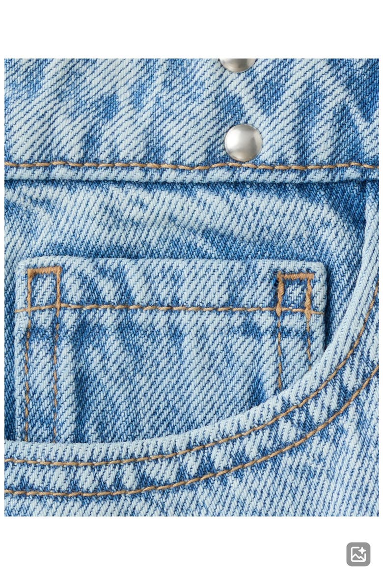 Studded Denim Miniskirt, Alternate, color, MEDIUM BLUE