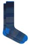 Gradient Stripe Mercerized Cotton Blend Dress Socks