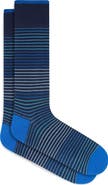 Bugatchi Gradient Stripe Mercerized Cotton Blend Dress Socks