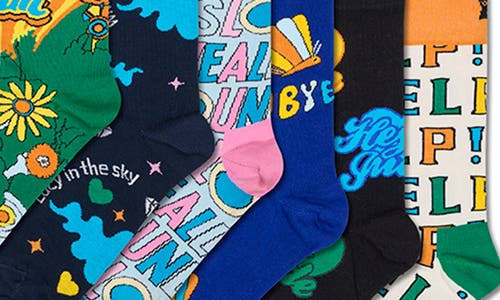 Happy Socks Assorted 6-pack The Beatles Socks Gift Box In Multi