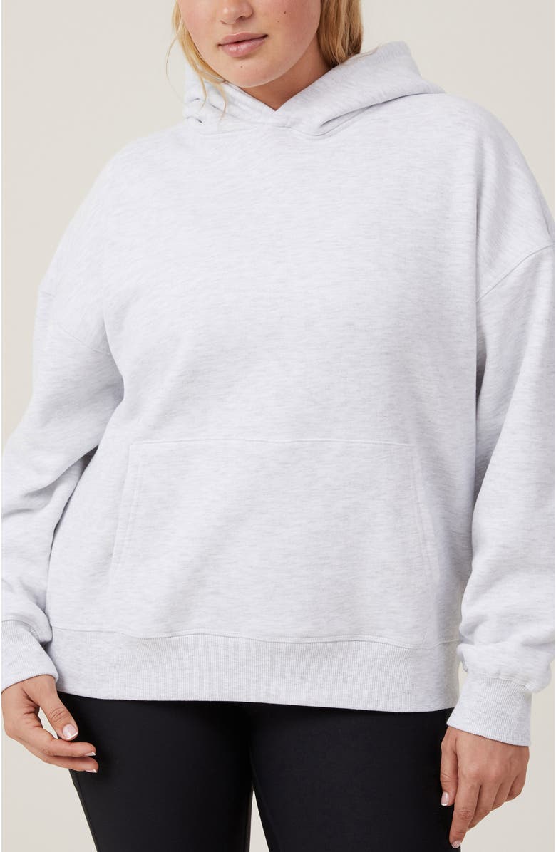 COTTON ON BODY Women's Active Plush Premium Hoodie, Main, color, Cloudy Grey Marle