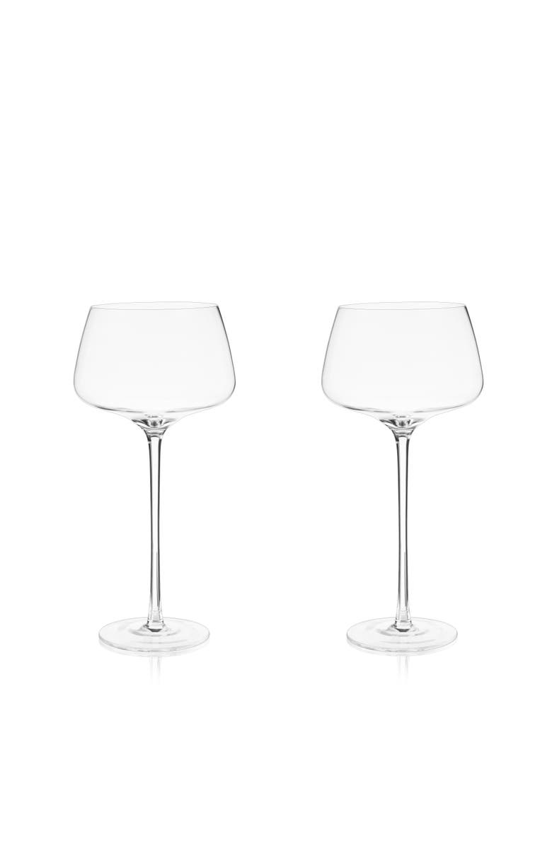 Viski Raye Crystal Angled Amaro Spritz Glasses Set of 2, Main, color, Clear
