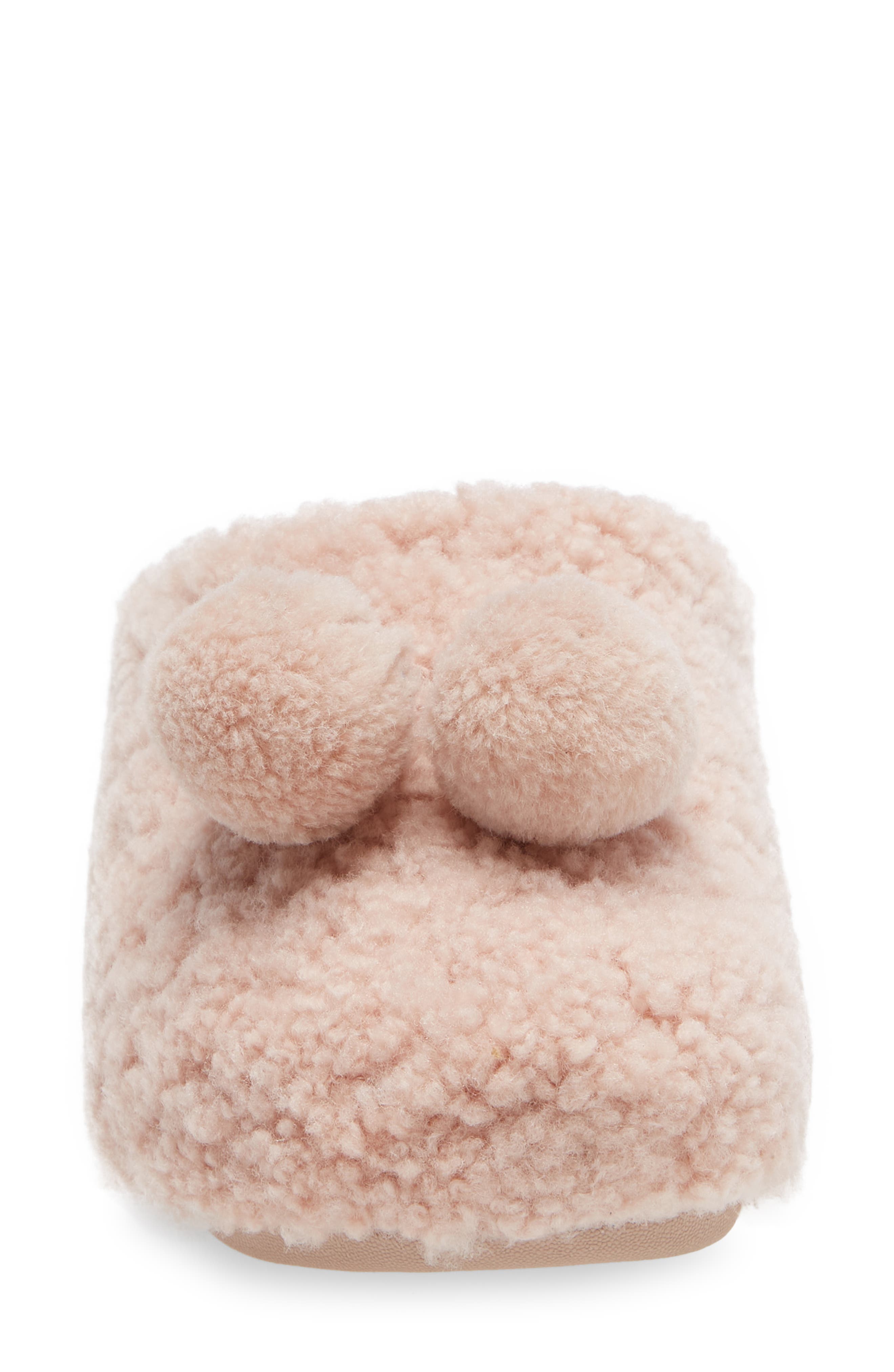 FitFlop Shuv Pom Pom Genuine Shearling Clog Slippers, Alternate, color, 