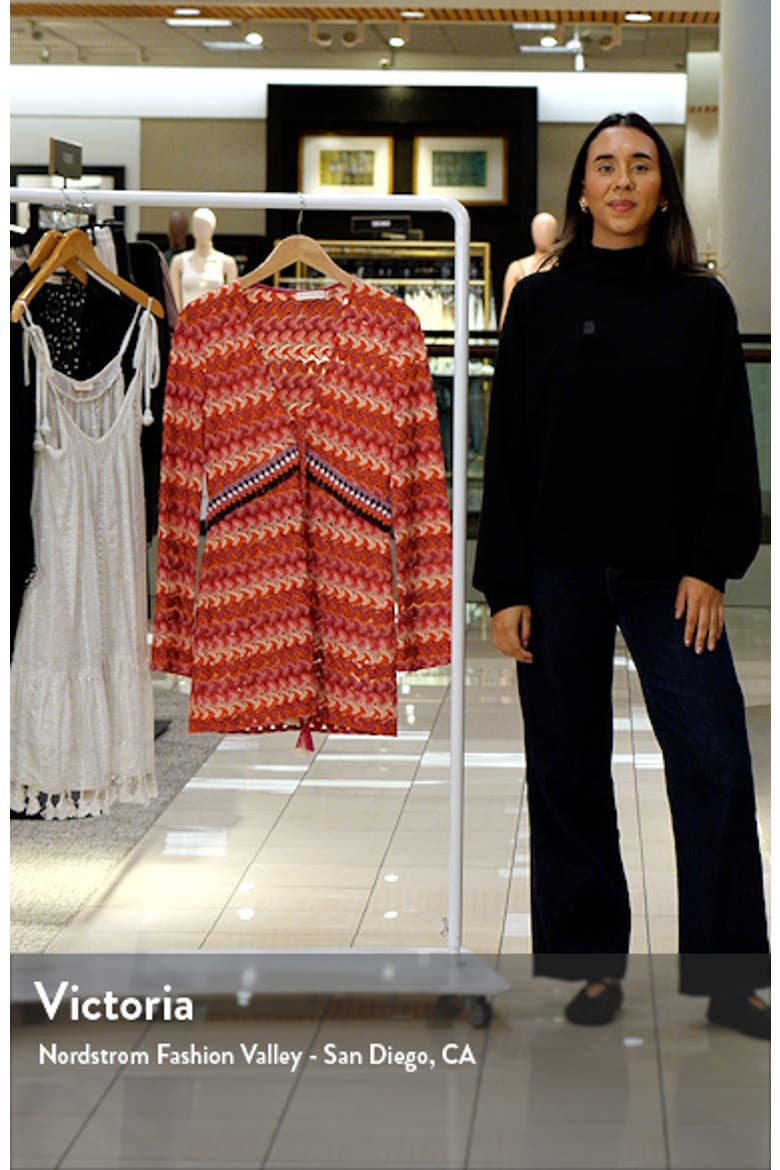 Carra Crochet Long Sleeve Cover-Up Minidress video