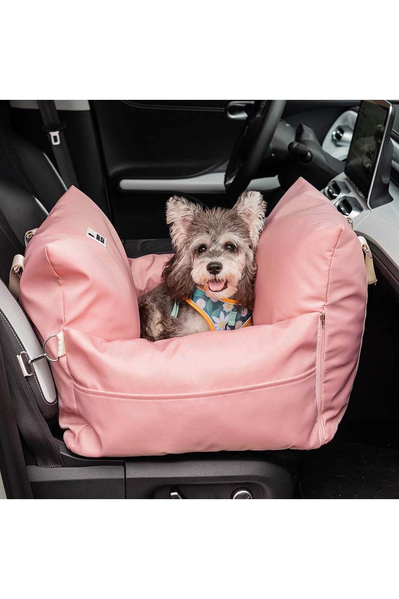 First Class Waterproof Dog Car Seat Bed, Alternate, color, Pink
