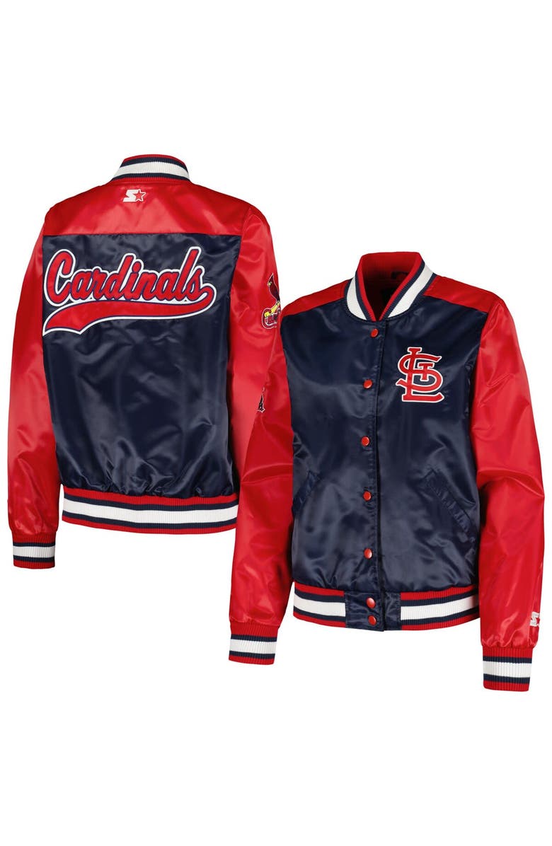 STARTER Women's Starter Navy St. Louis Cardinals The Legend Full-Snap Jacket, Main, color, 