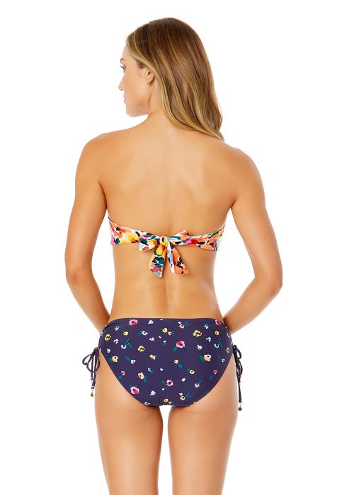 Anne Cole Gradient Floral Twist Bandeau Bikini Swim Top In Gradient Floral
