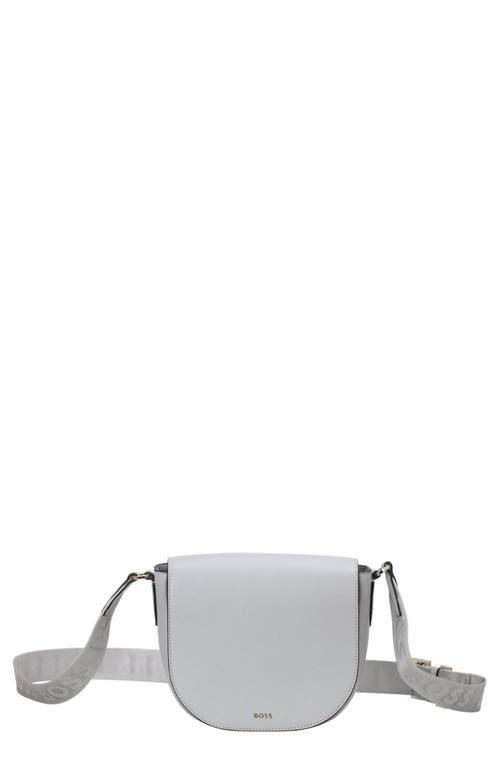 Hugo Boss Boss Alyce Flap Leather Crossbody Bag