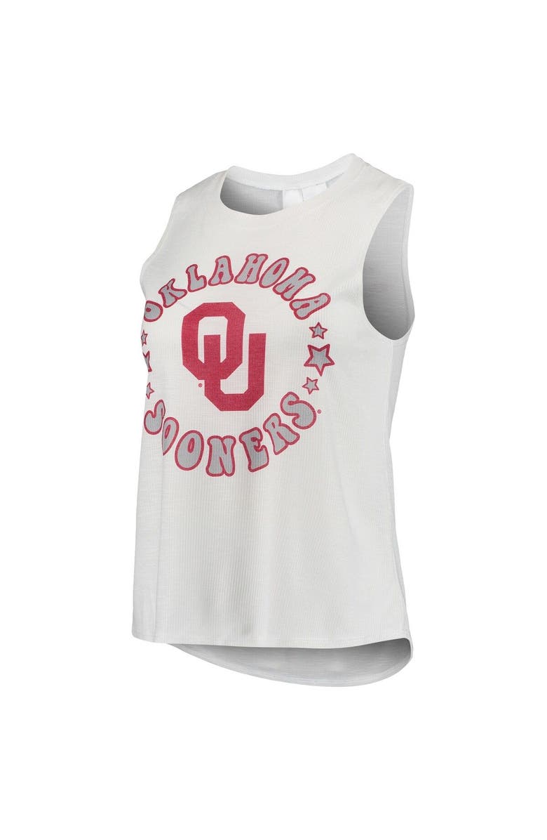CONCEPTS SPORT Women's Concepts Sport Crimson/White Oklahoma Sooners Ultimate Flannel Tank Top & Shorts Sleep Set, Alternate, color, 